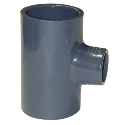 TEE RDCR S GRY PVC SCH80