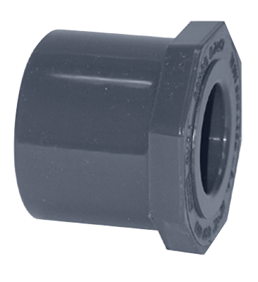 BUSHING FLUSH RDCR SPIGxS GRY PVC SCH80