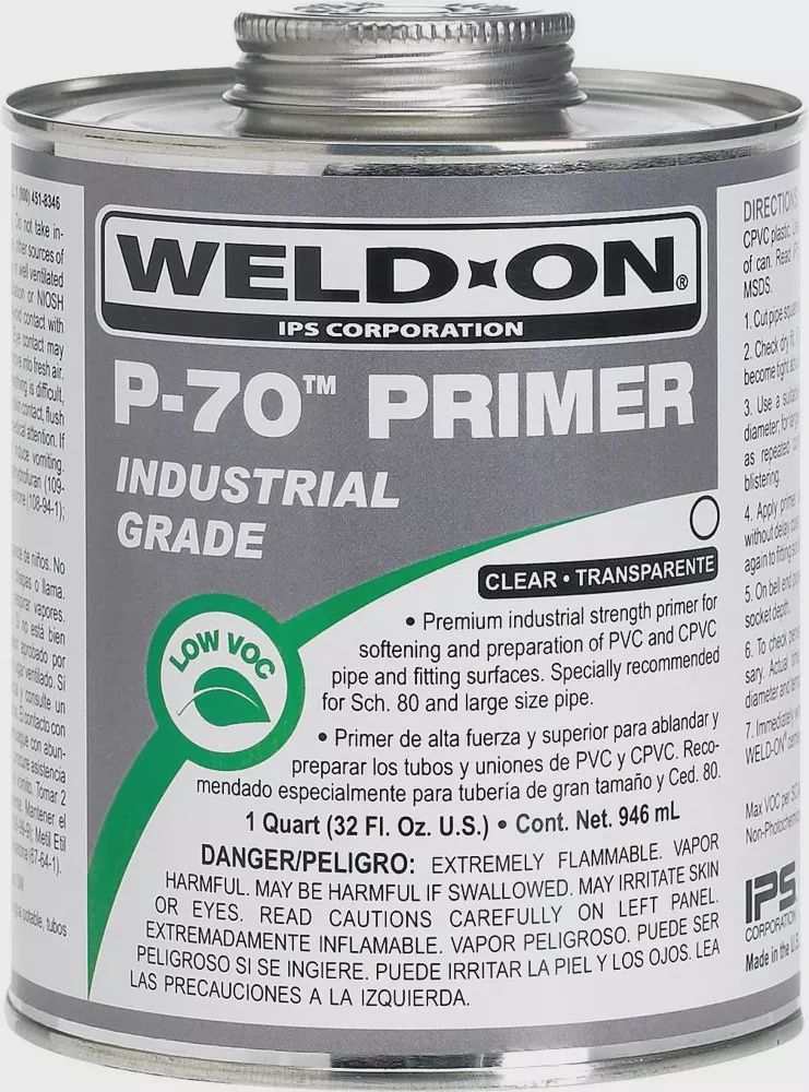 WELD ON P-70 CLEAR PVC/CPVC PRIMER