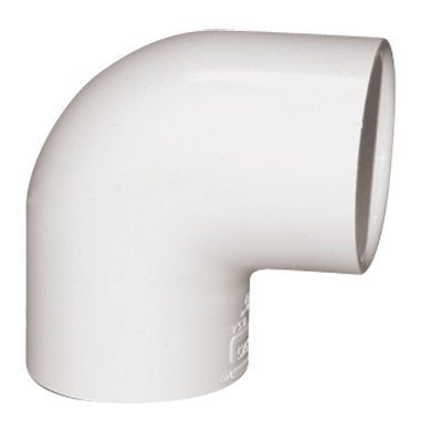 90DEG ELBOW S WHT PVC SCH40