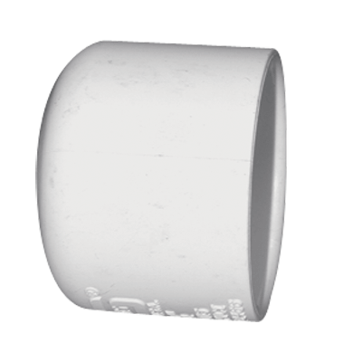 CAP S WHT PVC SCH40