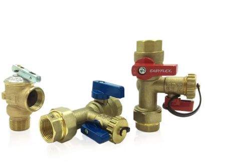 3/4&quot; Tankless Water Heater FIP Service Valve Set with PR Valve