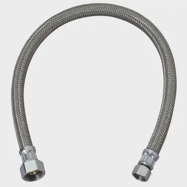 3/8 X 1/2 X 12 SS BRAIDED HOSE