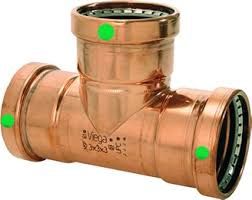 3&quot; x 2&quot; x 2&quot; ProPress Copper Reducing Tee