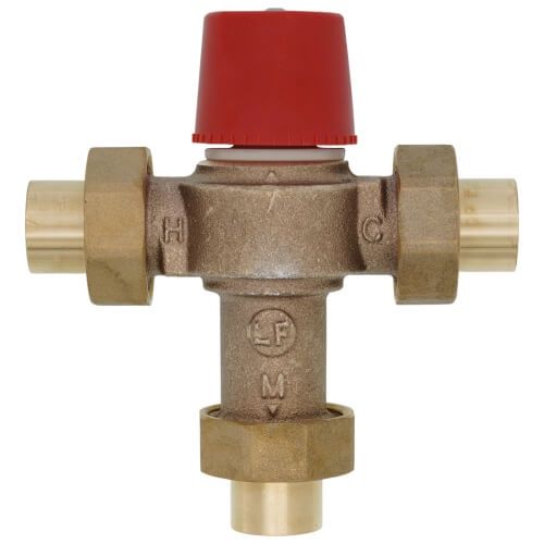 3/4 in. Sweat Bronze Thermostatic Mixing Valve, Lead Free
