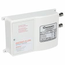 CHRONOMITE LABS Electric Tankless Water Heater: Indoor, 2,400 W, 1.5 gpm Max. Flow Rate