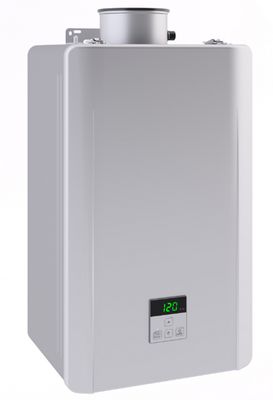 High Efficiency Non-Condensing 9.8 GPM Residential 199,000 BTU Interior Natural Gas Tankless Water Heater