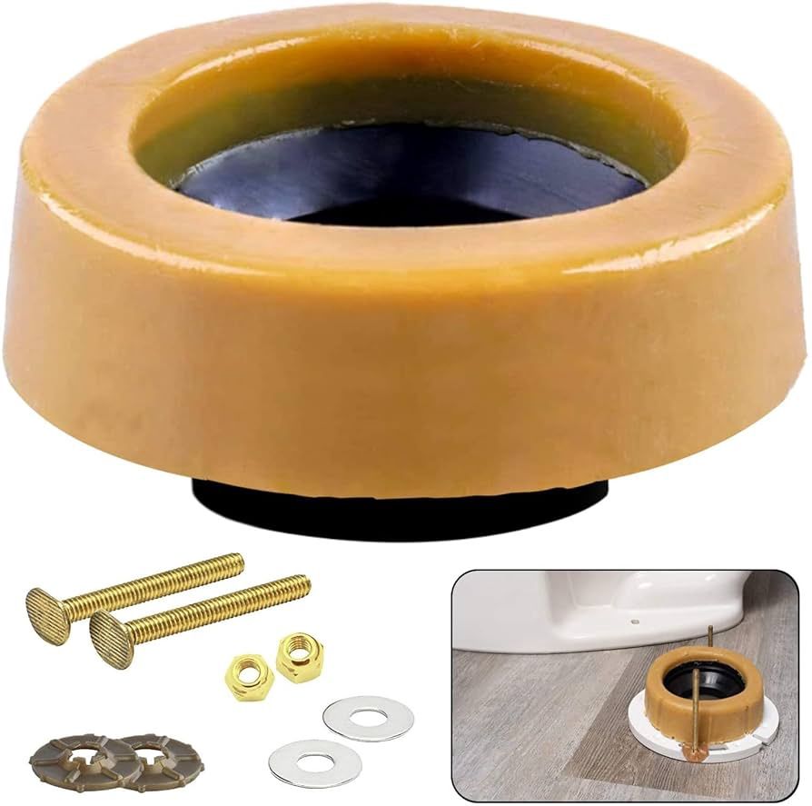 Wax Ring and Bolts for Toilet Bowl
