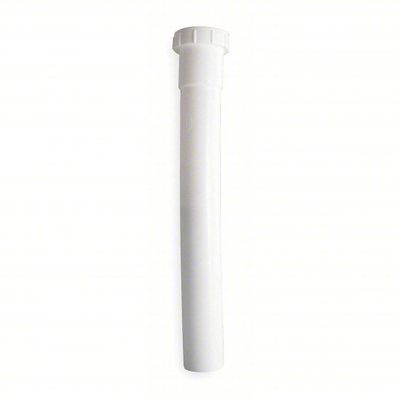 1-1/2 in. x 12 in. White Plastic Slip-Joint Sink Drain Extension Tube
