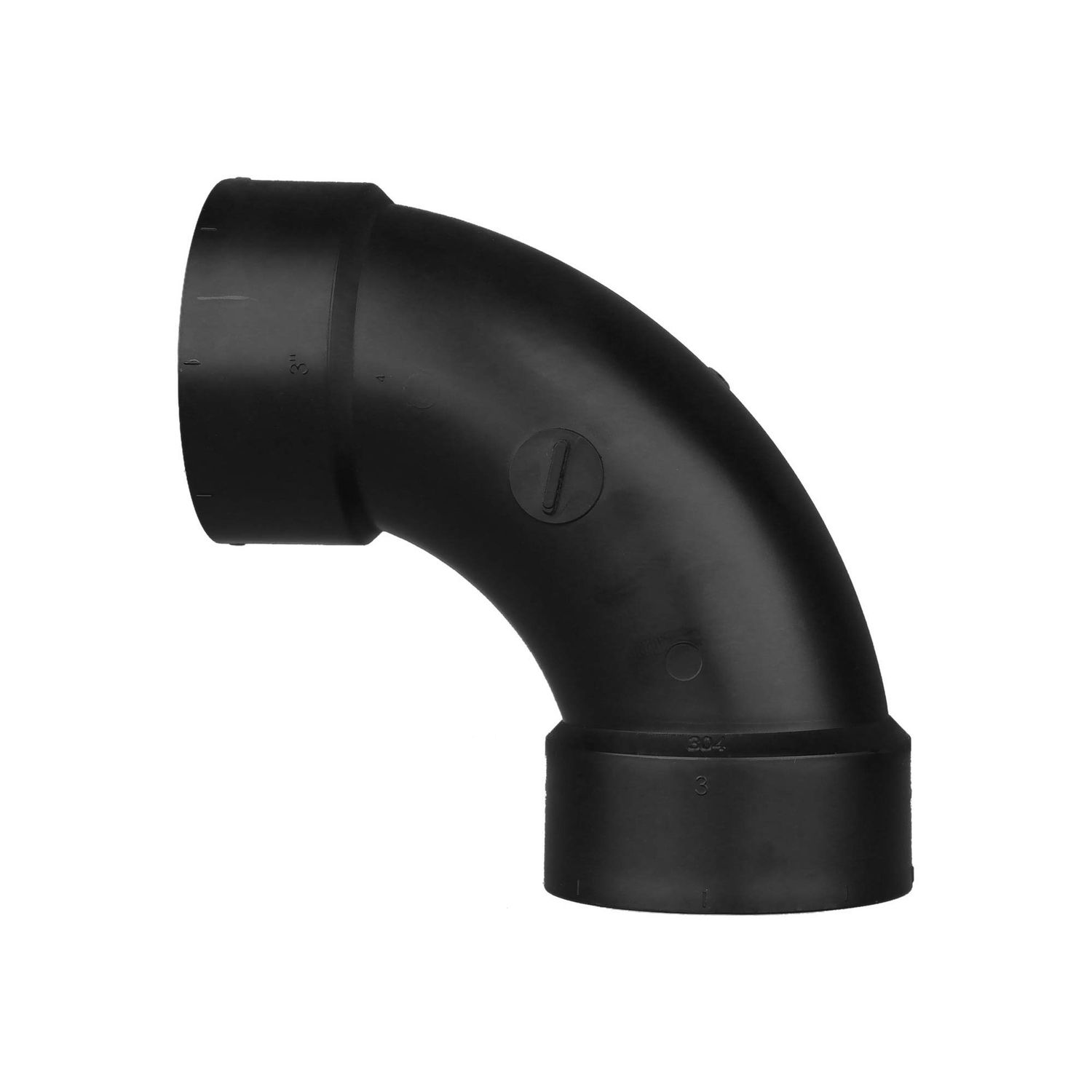 90 DEGREE Elbow 1/4 BEND H x H - ABS DWV 3IN