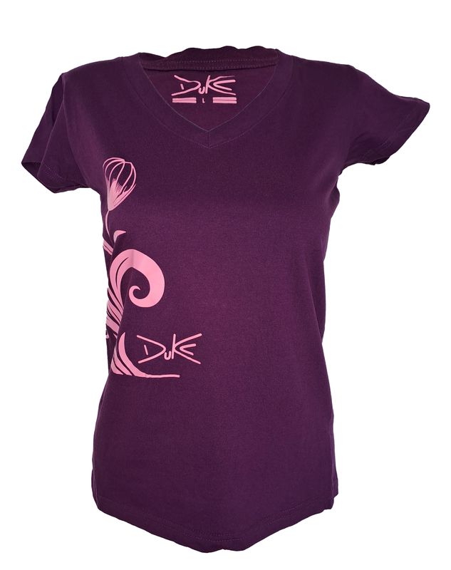 T shirt Violet Fleur