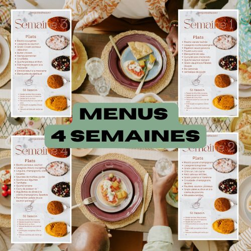 IDEES MENUS 4 SEMAINES