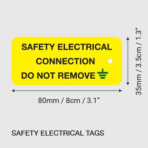 Electrical Earth Warning Tags Double Sided