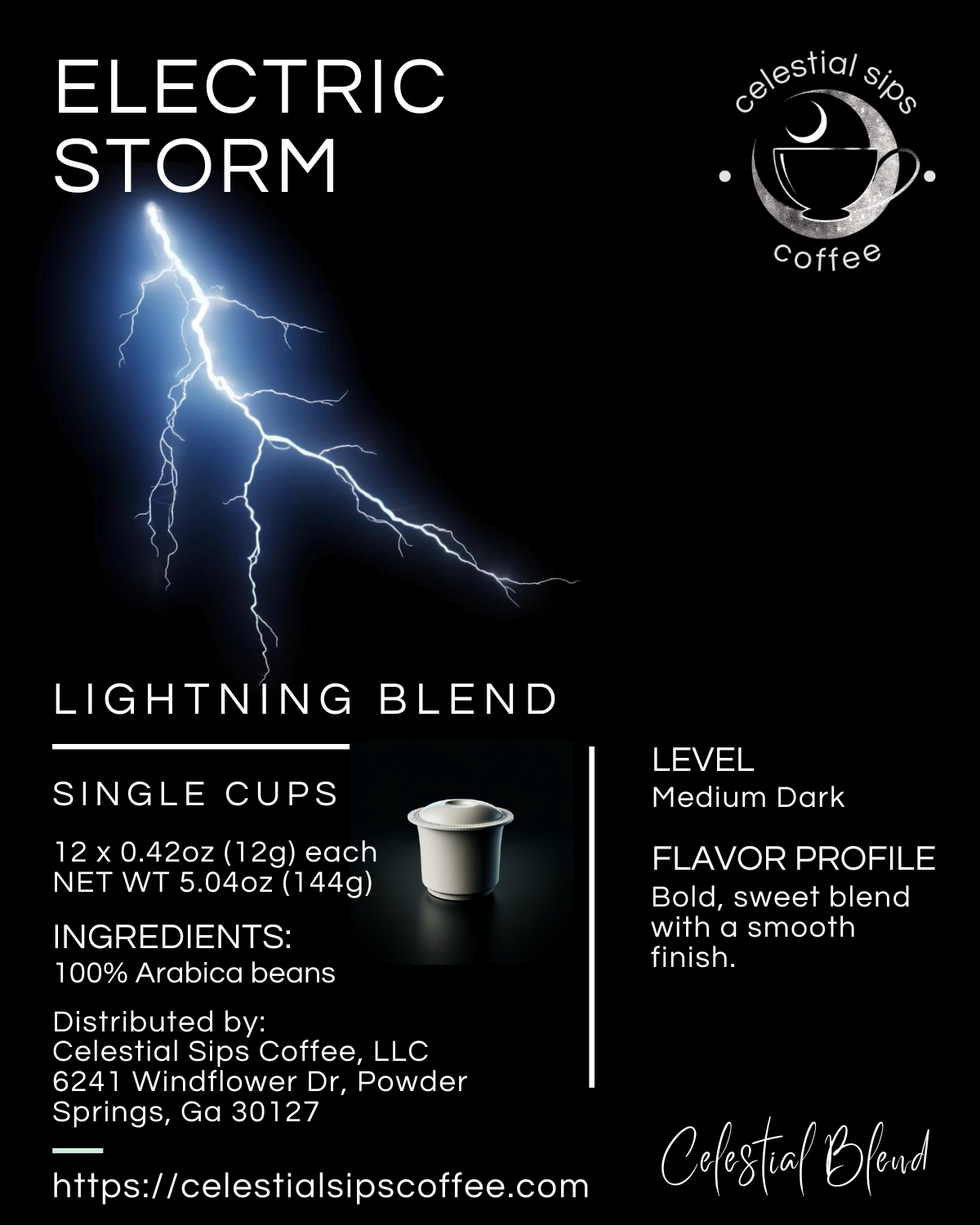 Electric Storm: Lightning Blend Single Cups