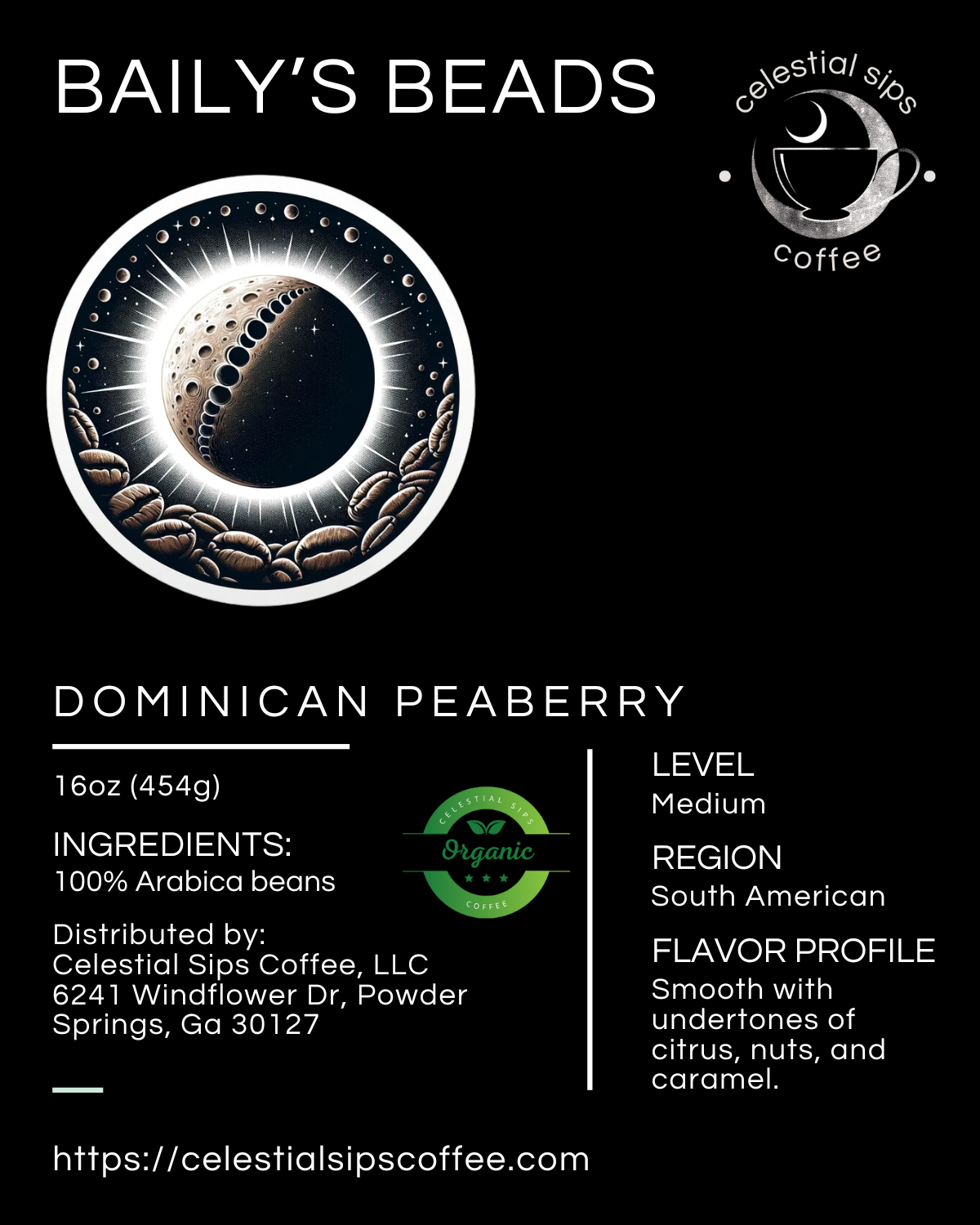 Baily&#39;s Beads: Dominican Peaberry
