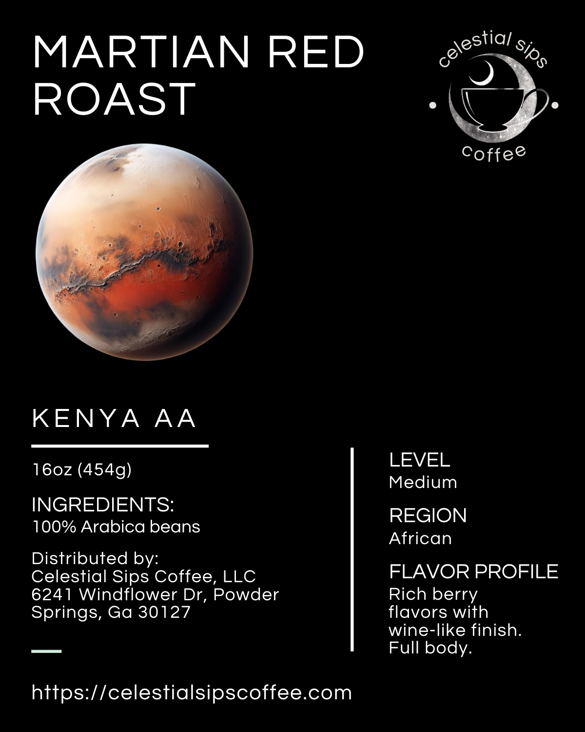 Martian Red Roast: Kenya AA