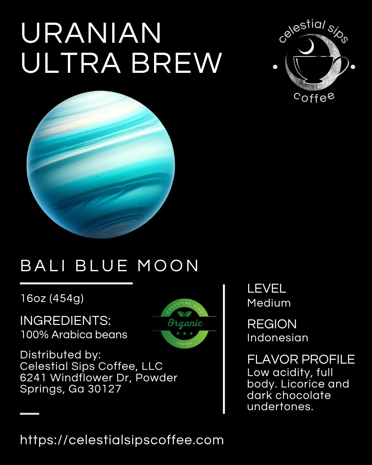 Uranian Ultra Brew: Bali Blue Moon