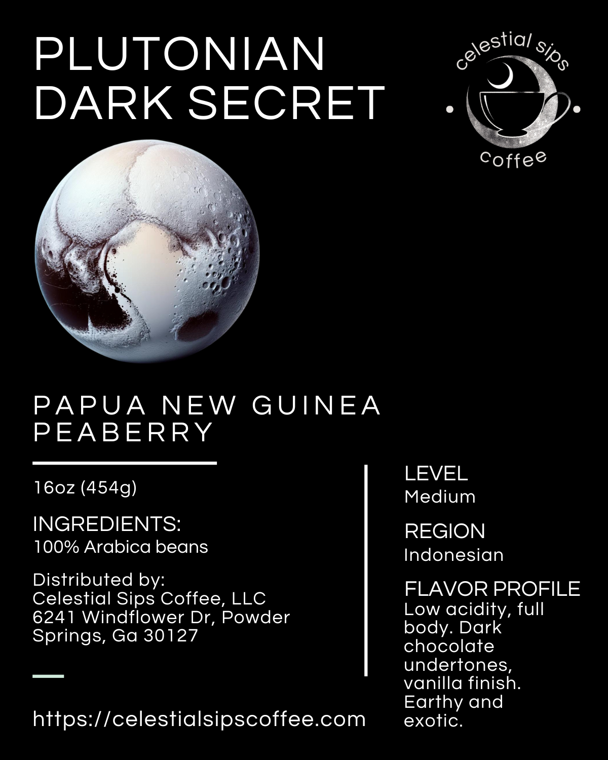 Plutonian Dark Secret: Papua New Guinea Peaberry