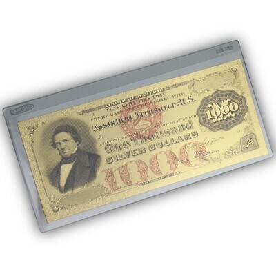1880-$1000 24K Gold Foil U.S. Silver Banknote