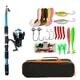 Fishing Kit, Telescopic Rod Reel Baits Hooks Set
