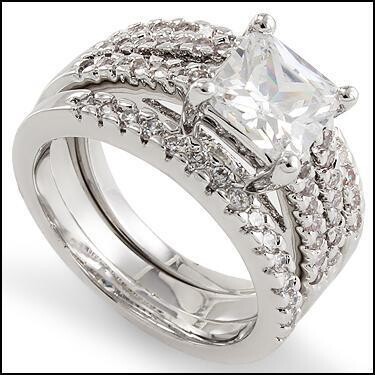 Gorgeous Women&#39;s White Gold Rhodium Plated Cubic Zirconia