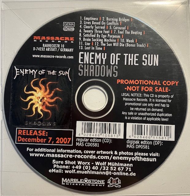 Enemy Of The Sun – Shadows