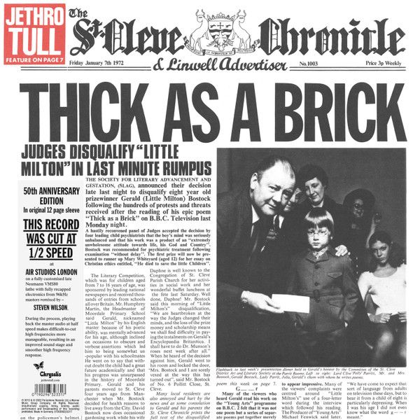 Jethro Tull ‎– Thick As A Brick