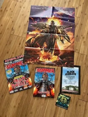 METAL HAMMER August 2014 Iron Maiden Judas Priest Free CD + Poster Babymetal