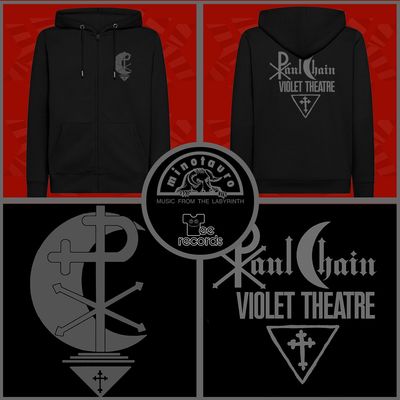 Paul Chain Violet Theatre - Grey-Black Hooded Sweatshirt With Zip