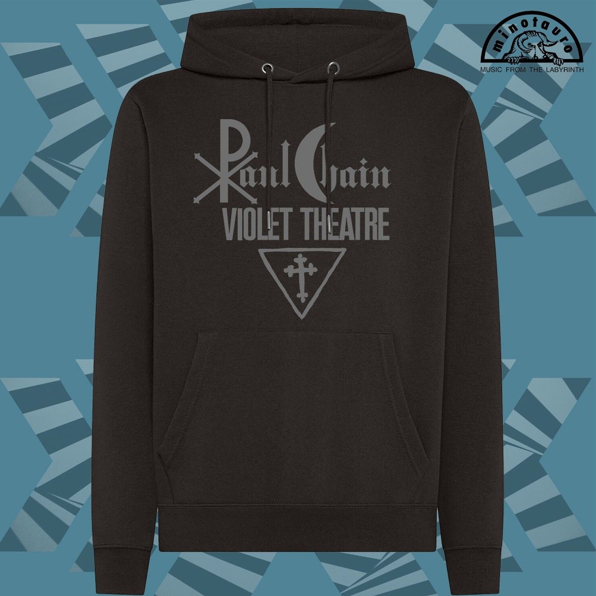 Paul Chain Violet Theatre - Grey/Black Hooded Sweatshirt