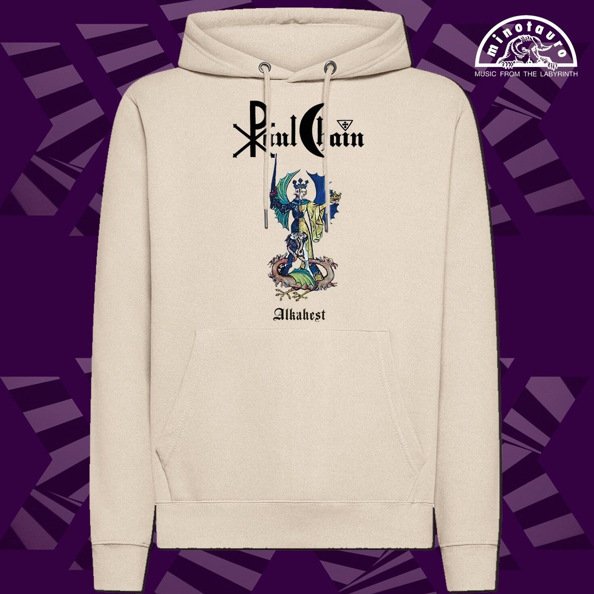 Paul Chain  - Alkahest Black/Natural Hooded Sweatshirt