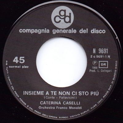 Caterina Caselli ‎– Insieme A Te Non Ci Sto Più