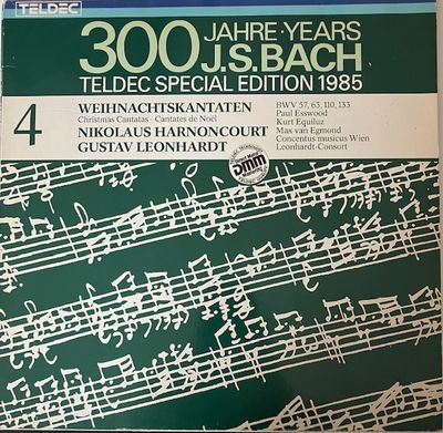 J. S. Bach, Nikolaus Harnoncourt, Gustav Leonhardt, Paul Esswood, Kurt Equiluz, Max van Egmond, Concentus Musicus Wien, Leonhardt-Consort ‎– Weihnachtskantaten • Christmas Cantatas • Cantates de Noël