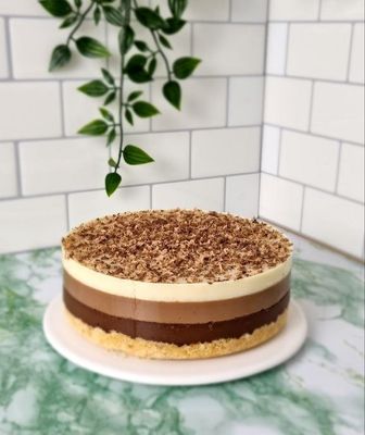 Tarta tres Chocolates sin azúcar