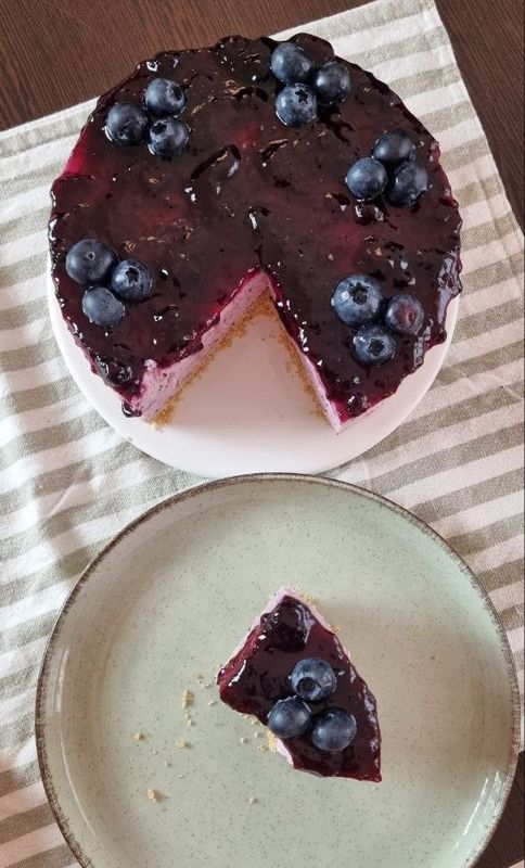 Cheesecake arándanos saludable