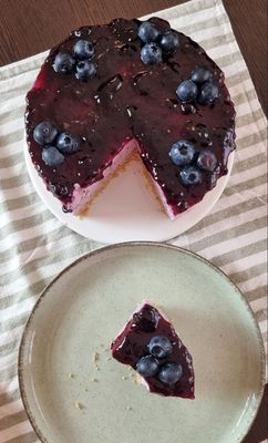 Cheesecake arándanos saludable