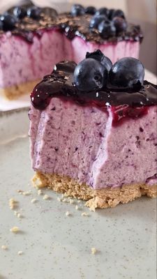 Cheesecake arándanos saludable