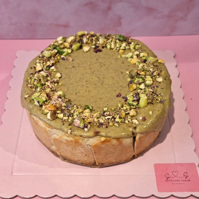 Cheesecake pistacho sin azúcar