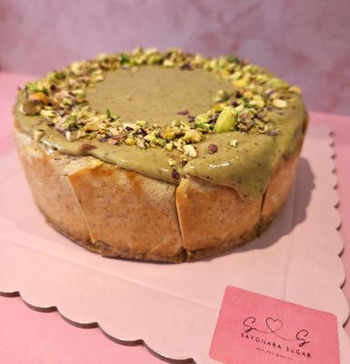 Cheesecake pistacho sin azúcar