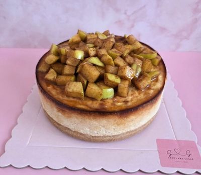 Cheesecake manzana canela saludable