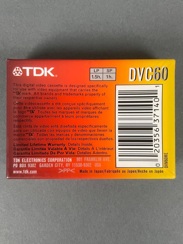 TDK Superior Grade Mini DV Tape