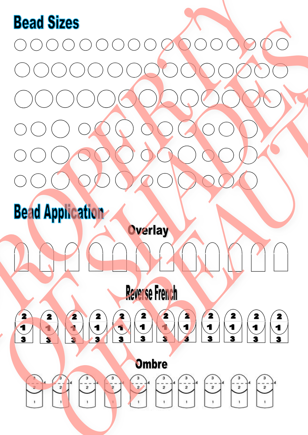 Bead Practice Sheet