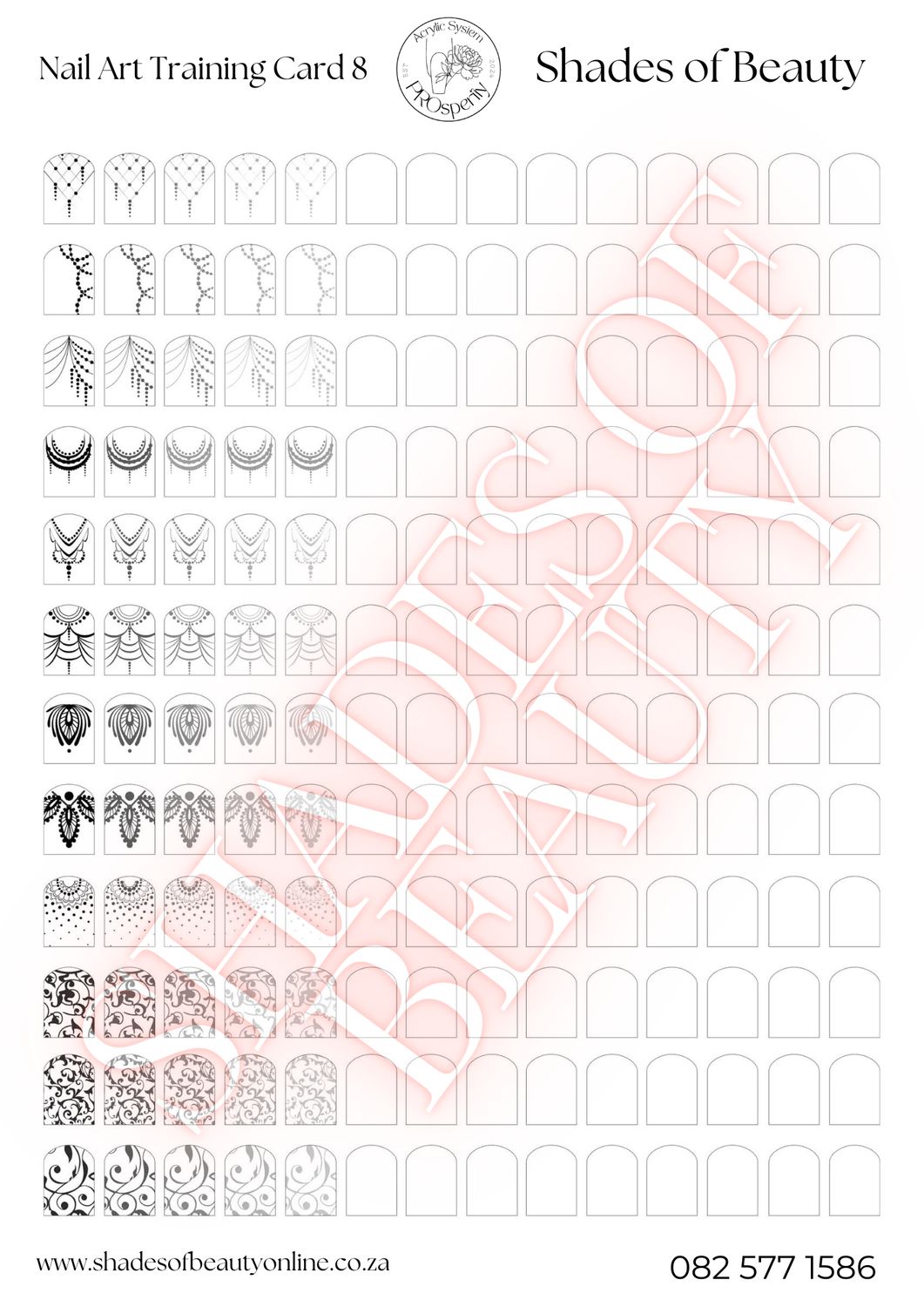 Nail Art Design Card 8