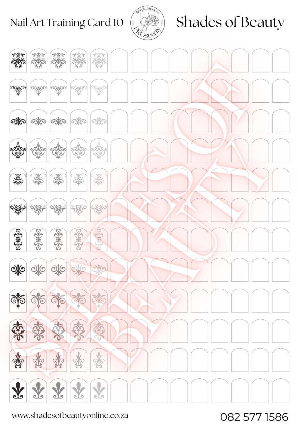 Nail Art Design Card 10