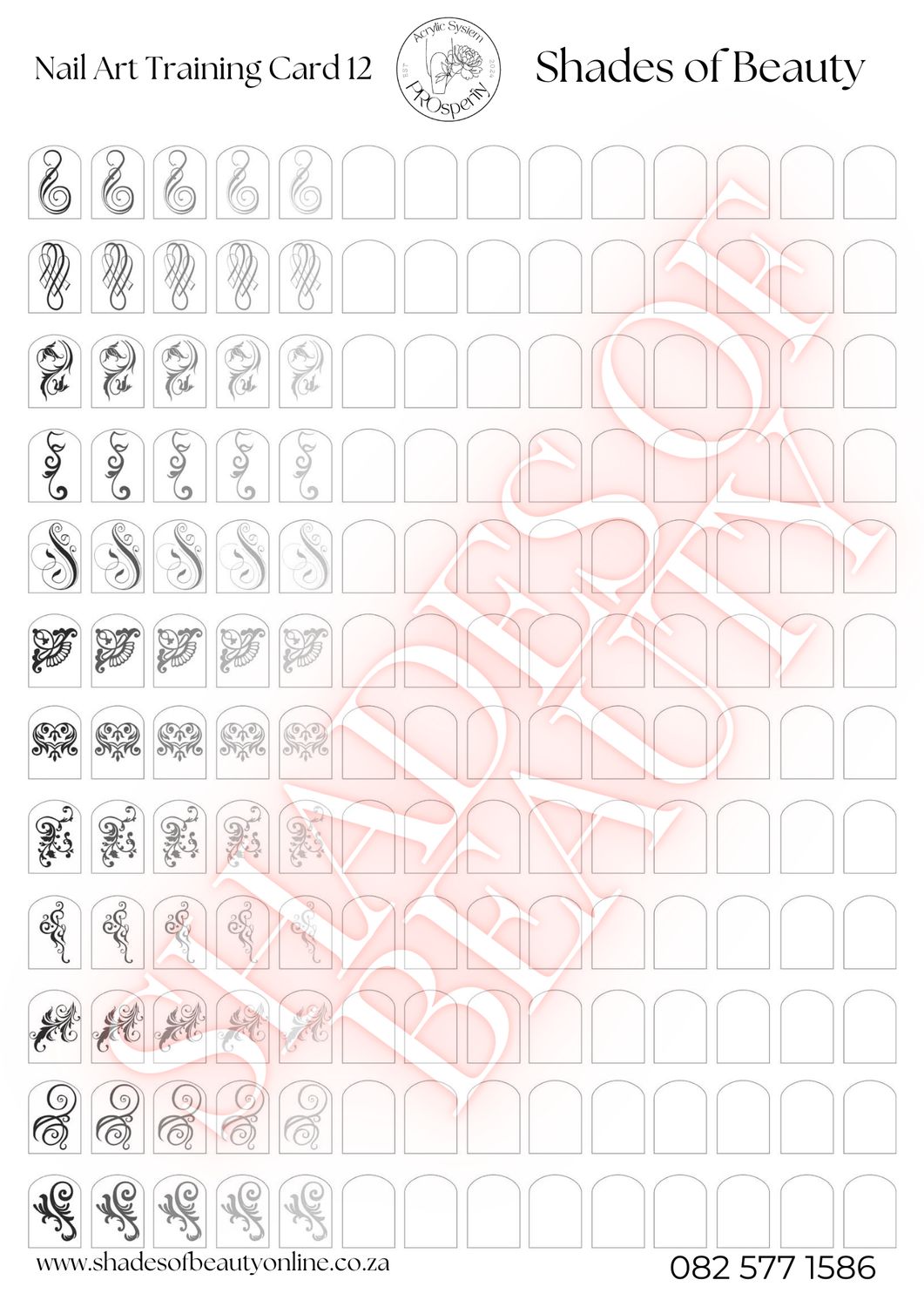 Nail Art Design Card 12