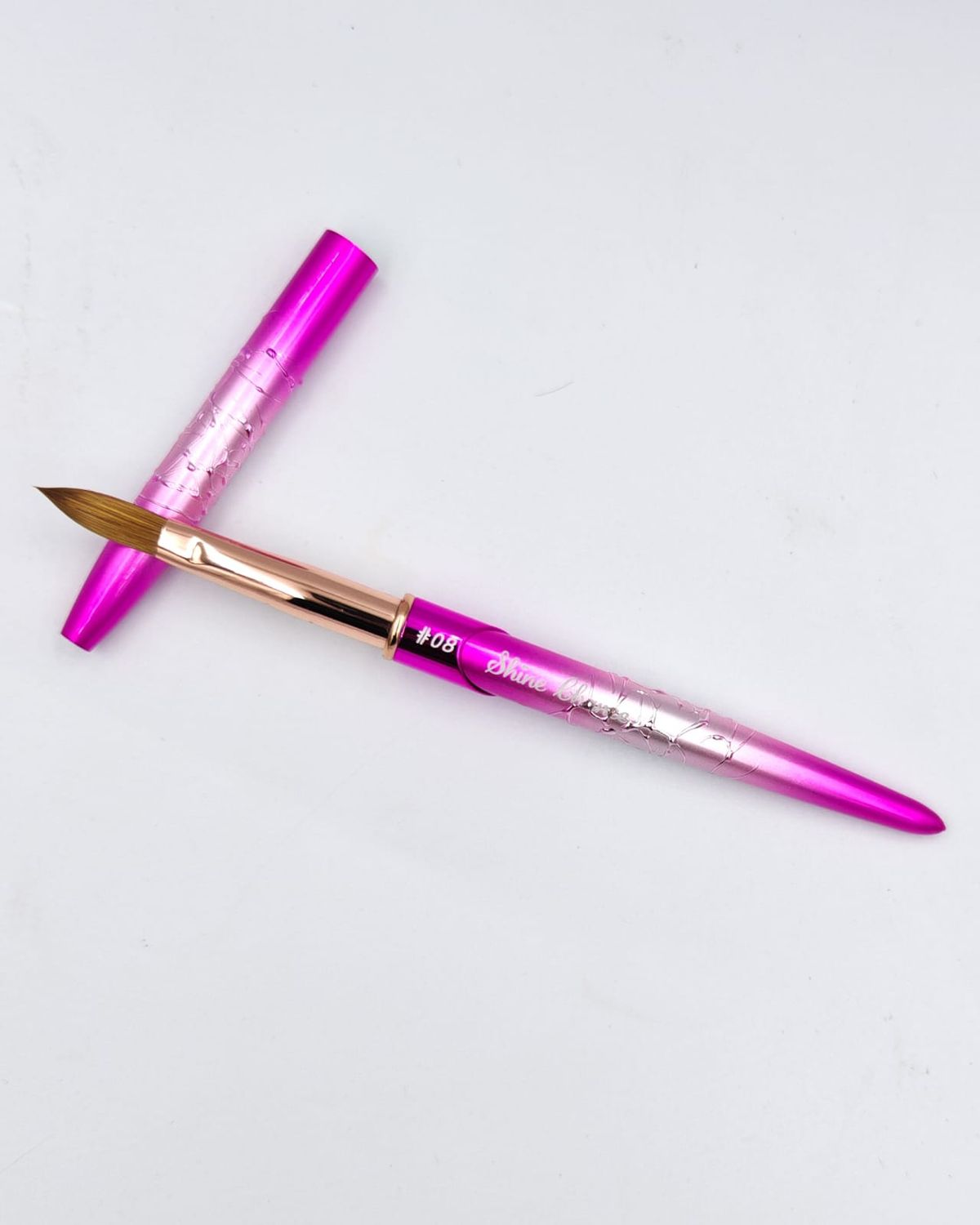 Kolinsky #8 Pink Metal brush