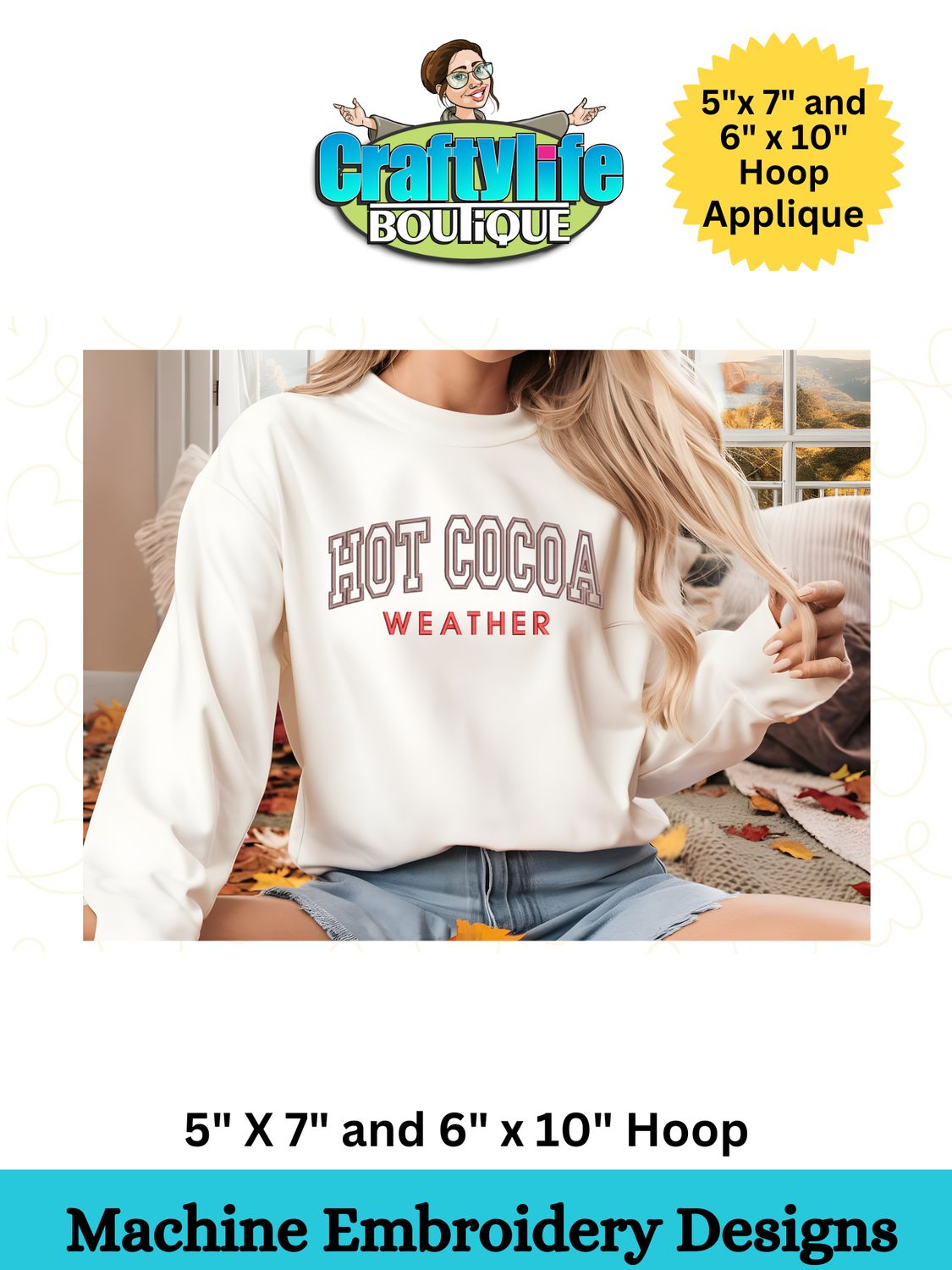 Hot Cocoa Appliqué Design