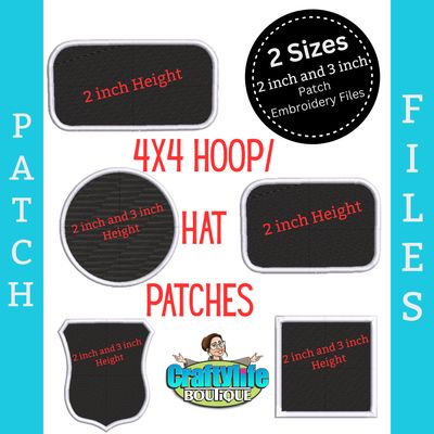 ​5 Unique Embroidery Patch Designs - Digital Download