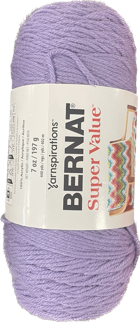 Yarn - Bernat Super Value, Colour: LAVENDER