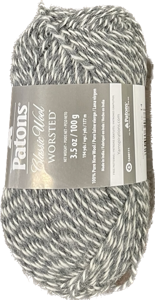 Yarn - Patons Classic Wool, Colour: DK GRAY MARL